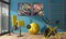 Floral Wall-Decor - Banksy Canvas Wall Decor - Graffiti Wall Art for Living Room Ready To Hang Size 40" x 20"